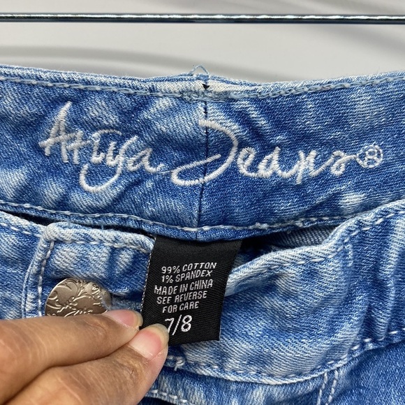 Ariya Vintage Y2K deconstructed Lowrise bleached flare jeans back to school - Picture 5 of 11